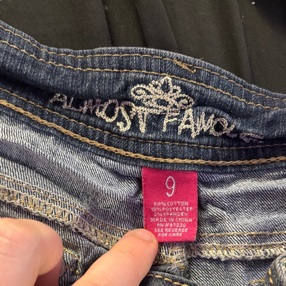 Almost Famous Dark Blue Jean Shorts - Picture 2 of 6